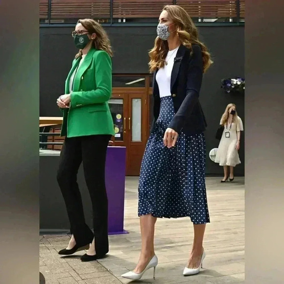 Smythe Duchess Blazer Size 8 Navy Single Breasted Wool Brass Buttons $725 - Picture 7 of 14